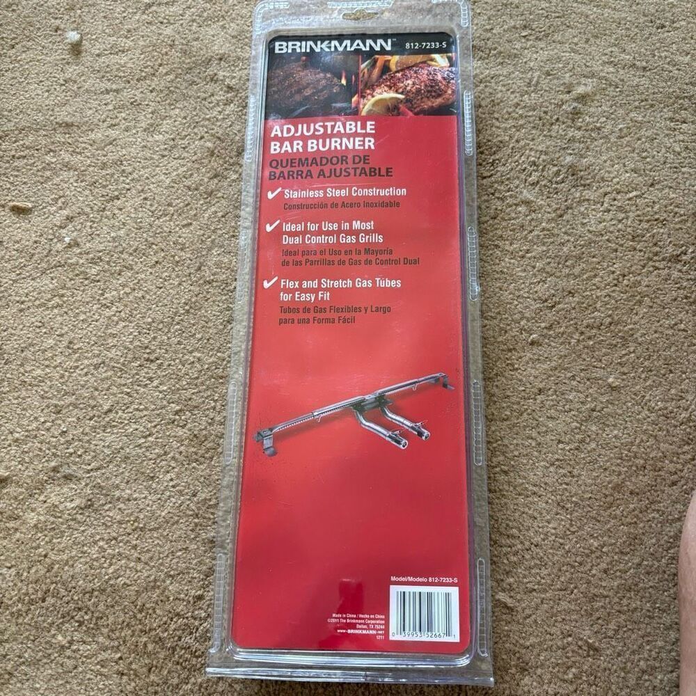 Brinkmann Adjustable Bar Burner 812-7233-S *New*